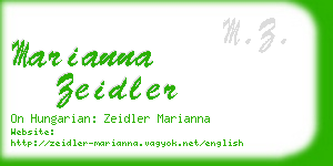 marianna zeidler business card